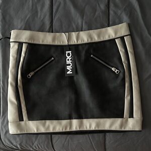 Black and Cream Women's Skirt